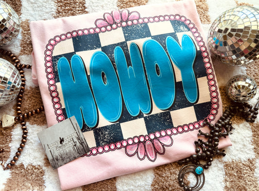 Howdy checker Tshirt
