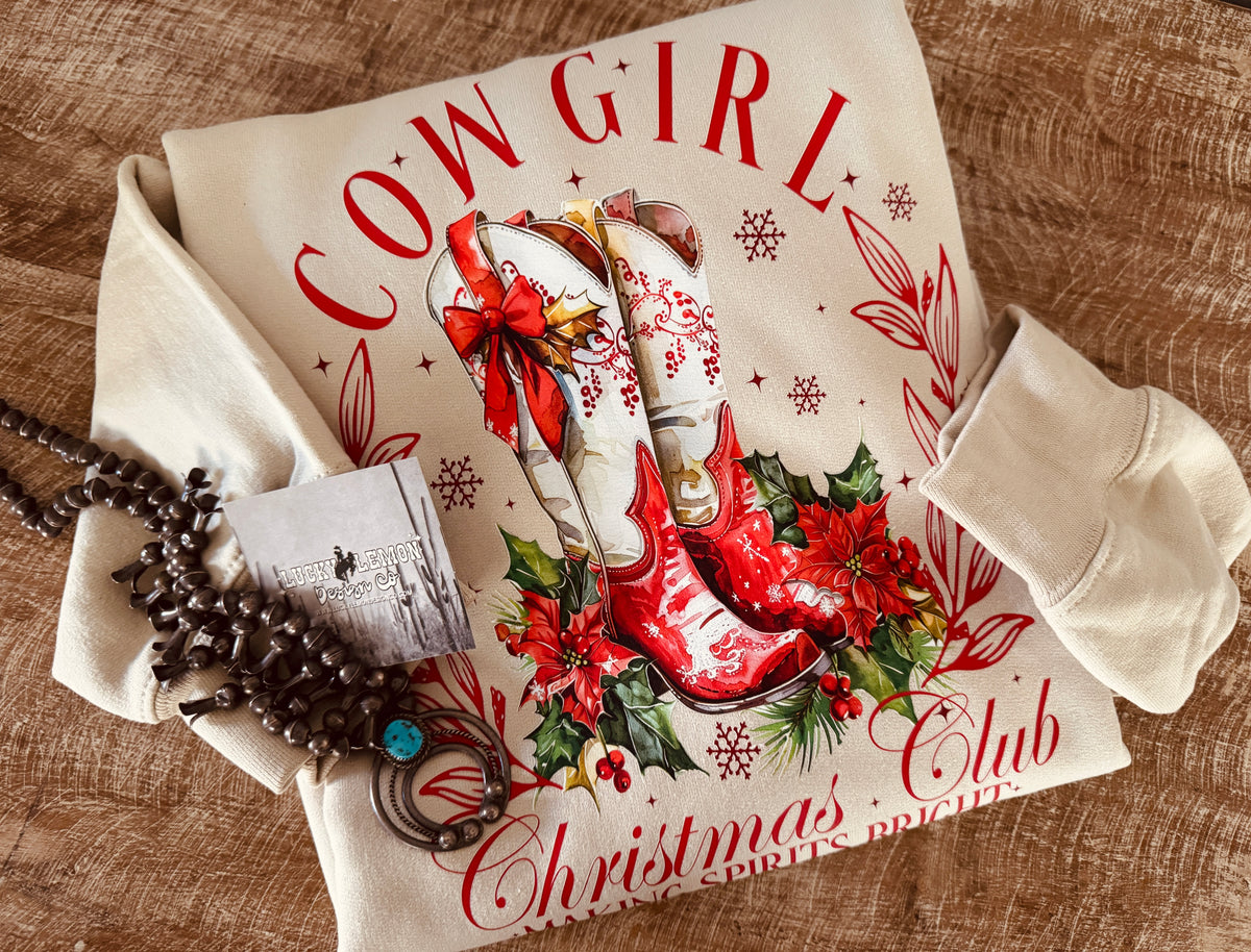 Cowgirl Christmas crewneck sweatshirt