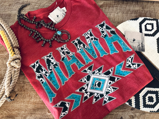 Mama turquoise and hide Tshirt