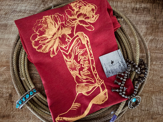 Blooming boot shirt